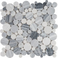 Alaska Gray Pebble 12-inch x 12-inch Polished Marble Mesh-Mounted Mosaic Tile